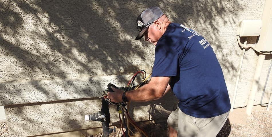 Backflow prevention assembly at a Tucson-area property